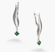 Серьги серебряные Вербочка Emerald 925 Zirkon - изображение 4