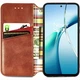 Чехол Deexe Rhombus Wallet для Xiaomi 17T - Brown - изображение 3