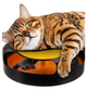 Игрушка для кота колесо с мышкой противоскользящие накладки для домашних животных диаметр 25 см черный CS-0387 - зображення 2