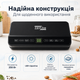 Бытовой вакуумный упаковщик Вакууматор для мяса рыбы овощей и круп 200 Вт Аппарат вакуумной упаковки и подарок 20 вакуумных пакетов - изображение 6