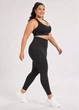 Лосини жіночі Plus Size спортивні з високою посадкою та кишенями на кожен день 2XL Чорний (L7037841) - зображення 5