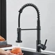 Стильний кухонний змішувач Matte Black Гнучкий кран з обертанням потоку в 360 градусів M90909 - зображення 1