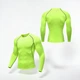 Мужской компрессионный термо-лонгслив (Neon Green, Performance Fit) M - изображение 2