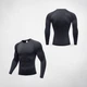 Мужской компрессионный термо-лонгслив (Black, Premium Fit) L - изображение 2