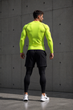 Мужской компрессионный термо-лонгслив (Neon Green, Performance Fit) M - изображение 4