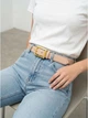 Ремень женский из натуральной кожи Weatro zhin-kit-28k-0101 105 см Бежевый (3090419071) - изображение 2