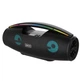 Портативна музична колонка Bluetooth з мікрофоном B100 20Вт 80дБ USB AUX TF карта FM-приймач LED підсвітка чорна - зображення 5