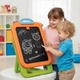 Дитячий магнітний мольберт для малювання Magnetic Drawing Board 2-в-1 з крейдою, маркерами та магнітами 3+ - зображення 3