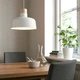 Підвісний світильник, білий/береза, 36 см IKEA BUNKEFLO 604.883.90 - зображення 3