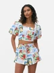 Топ Primark білий в візерунки YFVTG157 S - изображение 1