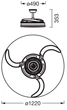 Люстра-вентилятор OSRAM CEILING FAN CIERZO 60W 2250Lm 3000K-6500K RGB DIM c пультом ДУ (4058075857872) - изображение 17