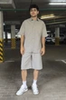 Мужской льняной комплект v.3 Dark Grey XL - изображение 1