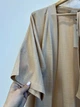 Женское кимоно длинное свободного кроя с поясом Modna KAZKA MKSH2840 - 52/54, Бежевий - изображение 3