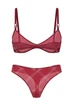 Комплект белья: бюстгальтер push-up и трусики стринг Victoria's Secret 85D/XL Красный (148079) - изображение 1