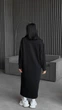 Платье женское длинное трикотажное оверсайз OneSize Черное - изображение 4
