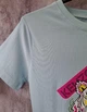 Футболка жіноча облягаюча з принтом OneSize Блакитна - зображення 4