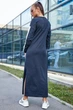 Платье женское Seventeen демисезонное длинное в спортивном стиле 3XL Темно-синее - изображение 2