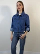 Кроп-жакет коттоновый S-3xl Темный джинс 541Nтд/S - изображение 5