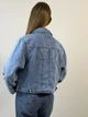 Кроп-жакет коттоновый S-3xl Светлый джинс 541Nсд/L - изображение 5