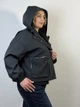 Жіноча демісезонна куртка оверсайз one size Чорний - зображення 6