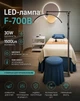 Підлогова LED-лампа F-700B 30W чорна металева • Професійна лампа для салону краси, косметолога, майстра манікюру та б'юті-процедур 1500Lm (md-17714) - зображення 1
