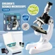 Детский микроскоп Science Microscope 1200X, обучающий STEM-набор для биологических опытов, с LED-подсветкой и аксессуарами, белый - изображение 8