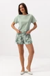 Піжама (футболка + шорти) жіноча бавовняна BARWA garments 0400/381 S Фісташкова (2114003811148) - изображение 4