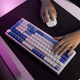 Бездротова механічна ігрова Bluetooth клавіатура формату 98% 98 клавіш компактна RGB-підсвічування UA/ENG USB 2.4ГГц Біла - зображення 3