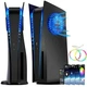 Черные панели (корпус) для PlayStation 5 Disc Edition 2020 с вентиляцией и RGB-подсветкой - защитный корпус ABS - изображение 2