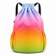 Рюкзак-мешок Vayro VR 030 XL 24 л 48х34х15 см радужный спортивный водоотталкивающий с боковыми карманами для фитнеса путешествий и города - изображение 2
