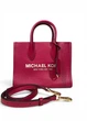 Сумка Michael Kors Mirella SM Shopper TZ xbody Leather (35s2g7zc5l), Малиновий - зображення 3