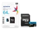 Карта пам'яті microSDXC (UHS-1) A-DATA Premier 64Gb Class 10 A1 (R-100Mb/s) (adapter SD) - зображення 2