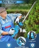 Аккумуляторный кусторез LEEIKOO, электрический кусторез с аккумулятором 4000 мАч Синий - изображение 4