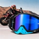 Мото очки 100% C8 Black + Blue для кроссового шлема ветрозащитные солнцезащитные - зображення 5