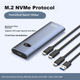Корпус GODO для M.2 NVMe SSD Type-C 10 Гбит/с, алюминиевый - изображение 9