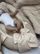 Кокон для новонародженого велюр з крилами беж однотон - зображення 5