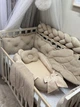 Кокон для новонародженого велюр з крилами беж однотон - зображення 6