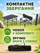 Стол туристический складной 120×55×51 см черный металлический для пикника кемпинга рыбалки дачи с чехлом (49675944) - изображение 6