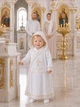 Хрестильна сорочка-унісекс Family Tradition сатин з вишивкою та мереживом 56 см біла Благодать - зображення 2