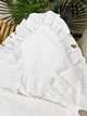Летняя крыжма для мальчика Family Tradition муслин с вышивкой оборками 100х100 см белая Адриан - изображение 2