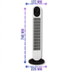 Напольный вентилятор колонный Tower Cooling Fan 500Вт BITEK Башенный вентилятор для дома квартиры спальни и офиса - изображение 4