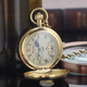 Механические карманные часы Tourbillon Moon Phase в стиле стимпанк с цепочкой (2376) - изображение 1