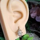 Серьги Xuping Jewelry длина 2см ширина 1см медицинское золото позолота 18К с1697 - изображение 2