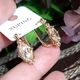 Серьги Xuping Jewelry длина 2см ширина 1см медицинское золото позолота 18К с1697 - изображение 3