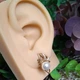Сережки Xuping Jewelry довжина 2.1см перли 8мм медичне золото позолота 18К с1696 - зображення 2