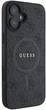 Etui na smartfon Guess 4G Ring Classic Logo MagSafe do Apple iPhone 16 Black (3666339327200) - obraz 4