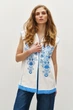 Жіноча камізелька з вишивкою та кишенями RicaMare L-XL Блакитний (RM4231-24DJ---729) - зображення 1