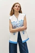 Жіноча камізелька з вишивкою та кишенями RicaMare L-XL Блакитний (RM4231-24DJ---729) - зображення 2