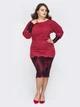 Жіночий костюм з мереживом (кофта+спідниця) Dressa 46-48 Червоний (moe76ec73c-3915-11ea-94b8-000c29d1ed7a) - изображение 1