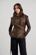 Жіноча жилетка-накидка з вишивкою RicaMare L-XL Коричневий (RM4325-26DJ---3252) - изображение 3